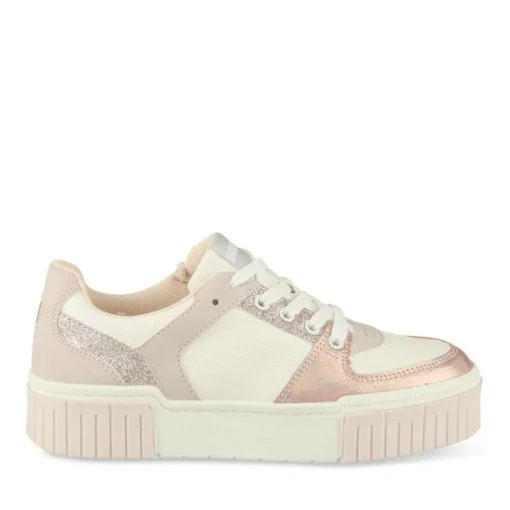 Baskets ROSE Fille Motif Paillettes Lacets