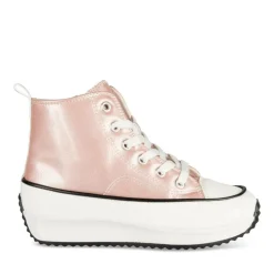 Baskets ROSE Fille Motif Uni Lacets + Fermeture éclair