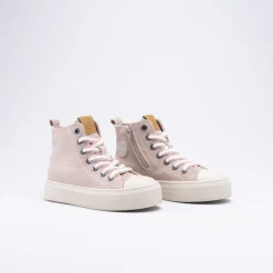 Baskets ROSE Fille Motif Uni Lacets