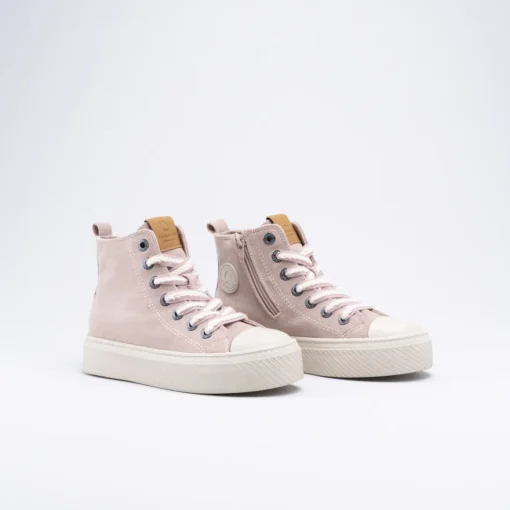 Baskets ROSE Fille Motif Uni Lacets
