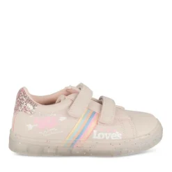 Baskets ROSE Fille Motif Paillettes Scratch