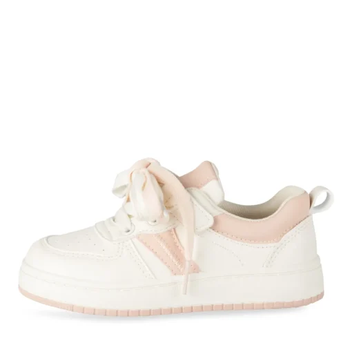 Baskets ROSE Fille Motif Uni Scratch
