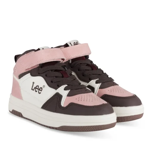 Baskets ROSE Fille Motif Uni Scratch + Elastique