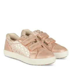 Baskets ROSE Fille Motif Coeurs Scratch