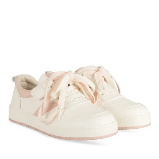 Baskets ROSE Fille Motif Uni Scratch