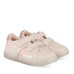Baskets ROSE Fille Motif Paillettes Scratch