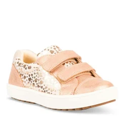 Baskets ROSE Fille Motif Coeurs Scratch