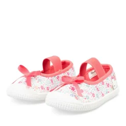 Baskets ROSE Fille Motif Fleuri Elastique