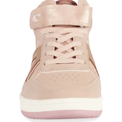 Baskets ROSE Fille Motif Uni Scratch + Elastique