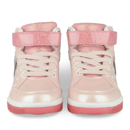 Baskets ROSE Fille Motif Iridescent Scratch