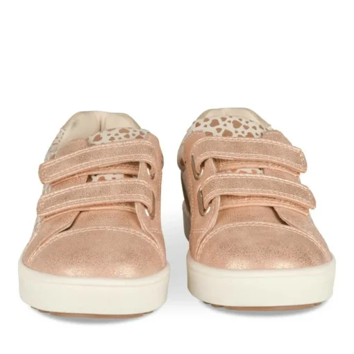 Baskets ROSE Fille Motif Coeurs Scratch