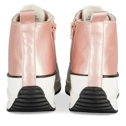 Baskets ROSE Fille Motif Uni Lacets + Fermeture éclair