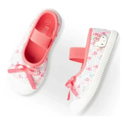 Baskets ROSE Fille Motif Fleuri Elastique