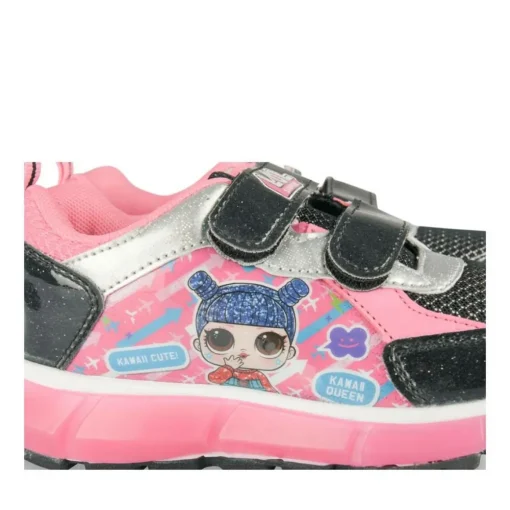 Baskets ROSE Fille Motif Animal Scratch