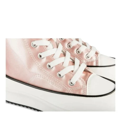 Baskets ROSE Fille Motif Uni Lacets + Fermeture éclair