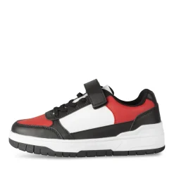Baskets ROUGE Garçon Motif Uni Scratch + Elastique