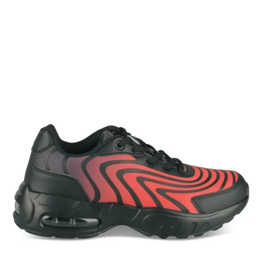 Baskets ROUGE Garçon Motif Uni A Enfiler