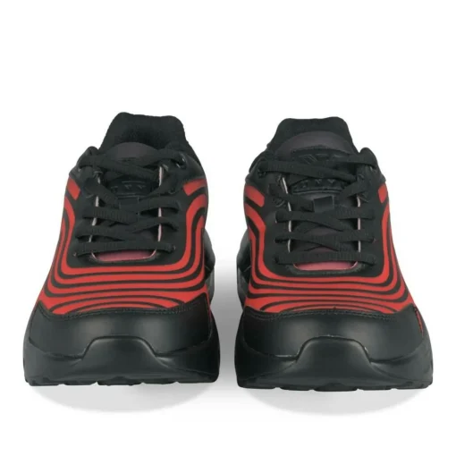Baskets ROUGE Garçon Motif Uni A Enfiler