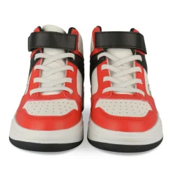 Baskets ROUGE Garçon Motif Uni Scratch