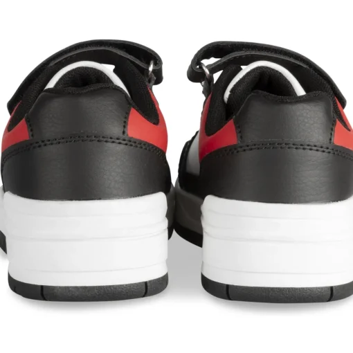 Baskets ROUGE Garçon Motif Uni Scratch + Elastique