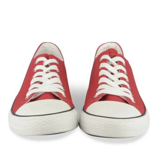 Baskets ROUGE Homme Motif Uni Lacets