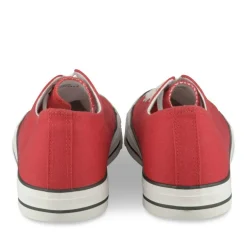 Baskets ROUGE Homme Motif Uni Lacets