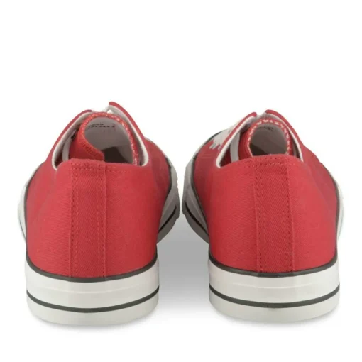 Baskets ROUGE Homme Motif Uni Lacets