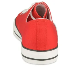 Baskets ROUGE Homme Motif Uni Lacets