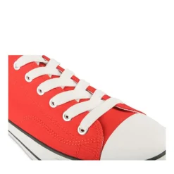 Baskets ROUGE Homme Motif Uni Lacets