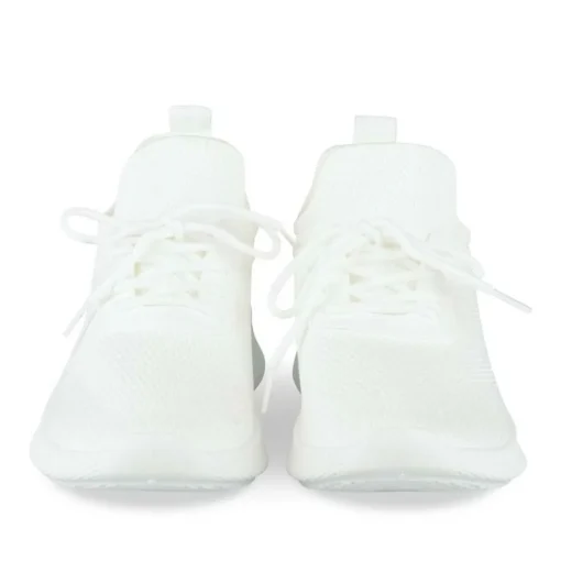 Baskets Running BLANC Femme Motif Uni A Enfiler