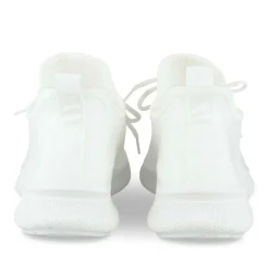 Baskets Running BLANC Femme Motif Uni A Enfiler
