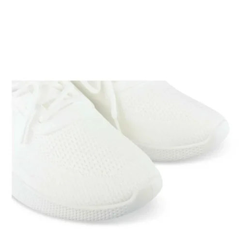 Baskets Running BLANC Femme Motif Uni A Enfiler