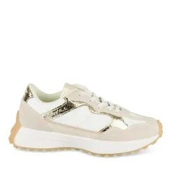 Baskets Running BLANC Fille Motif Uni A Enfiler