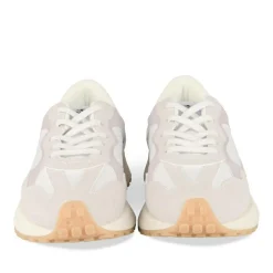 Baskets Running BLANC Fille Motif Uni Elastique