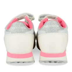 Baskets Running BLANC Fille Motif Paillettes Scratch