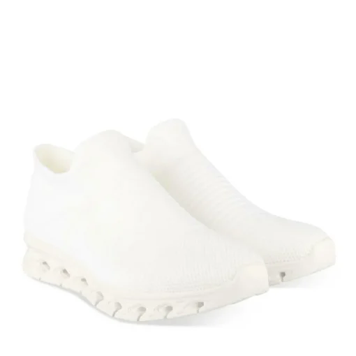 Baskets Running BLANC Homme Motif Uni A Enfiler