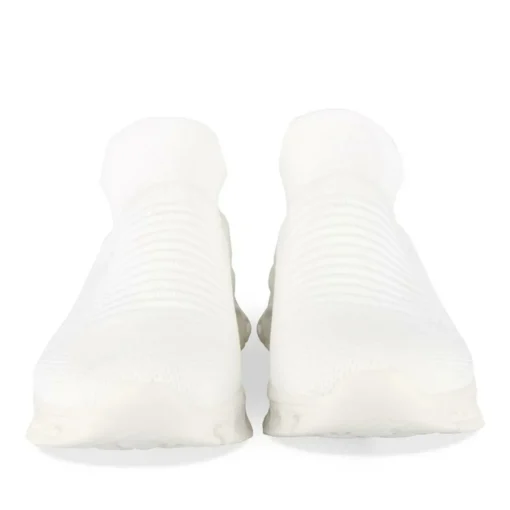 Baskets Running BLANC Homme Motif Uni A Enfiler