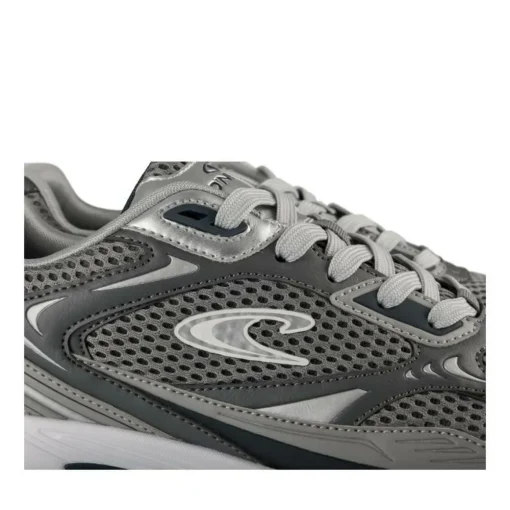 Baskets Running GRIS Homme Motif Uni Lacets