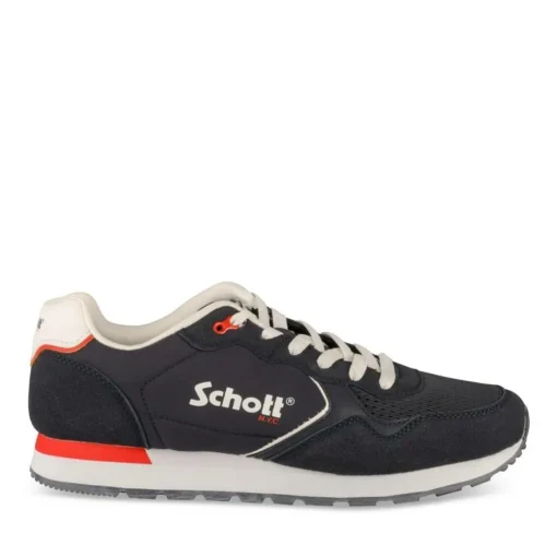 Baskets Running MARINE Homme Motif Uni Lacets