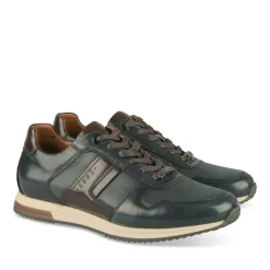 Baskets Running MARINE Homme Motif Uni Lacets