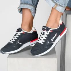 Baskets Running MARINE Homme Motif Uni Lacets