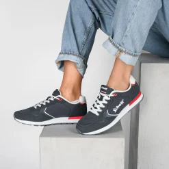 Baskets Running MARINE Homme Motif Uni Lacets