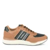 Baskets Running MARRON Homme Motif Uni Lacets