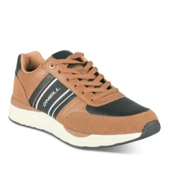 Baskets Running MARRON Homme Motif Uni Lacets