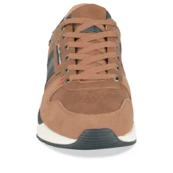Baskets Running MARRON Homme Motif Uni Lacets