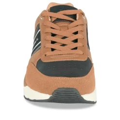 Baskets Running MARRON Homme Motif Uni Lacets