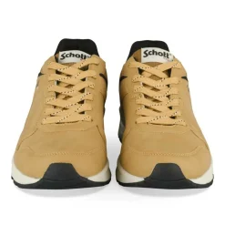 Baskets Running MARRON Homme Motif Uni Lacets