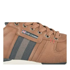 Baskets Running MARRON Homme Motif Uni Lacets