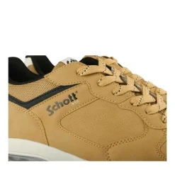 Baskets Running MARRON Homme Motif Uni Lacets