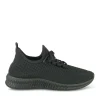 Baskets Running NOIR Femme Motif Uni Lacets